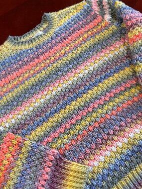 Womens St. John's Bay Multicolor WARM & COZY Tight Chunky Knit Sweater (Medium)